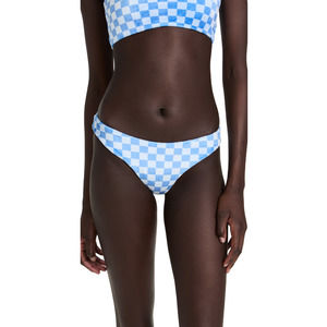 Peixoto Bella Checkered Bikini Bottom Blue Size L